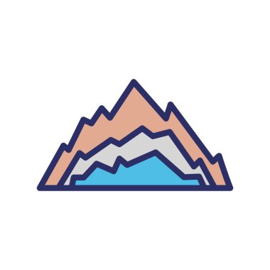 Vinson Massif, Antarktika, dağlar, Vinson Dağı tamamen düzenlenebilir vektör simgeleri