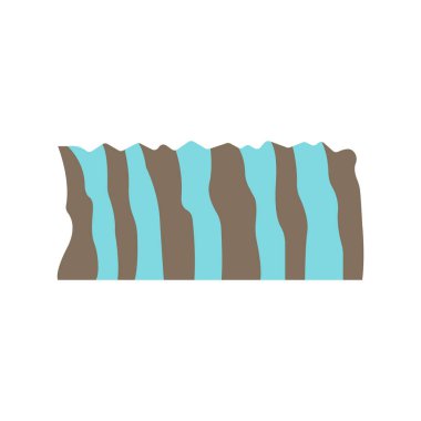 Victoria Şelalesi, Zambiya, Zimbabve, tamamen düzenlenebilir şelale vektör simgeleri