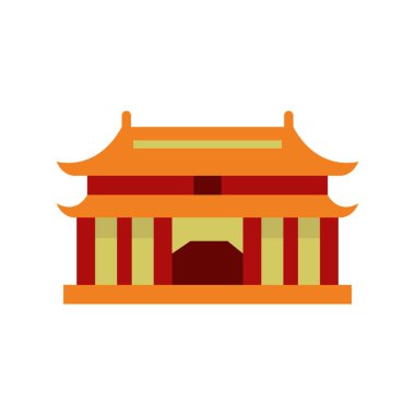 Yasak Şehir, Pekin, Çin, tamamen düzenlenebilir vektör simgeleri