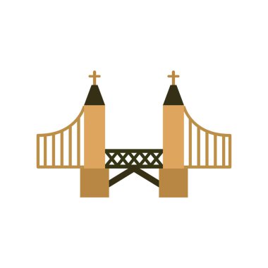 Tower Bridge, Londra, kule, köprü tamamen düzenlenebilir vektör simgeleri