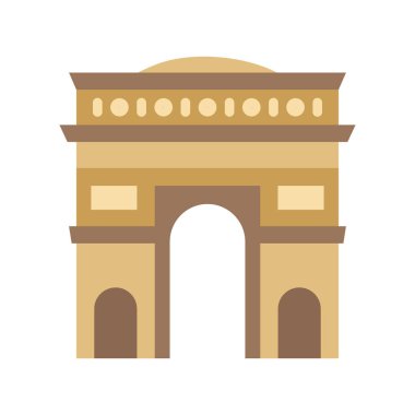 Arc de Triomphe, Paris, Fransa, Avrupa tamamen düzenlenebilir vektör simgeleri