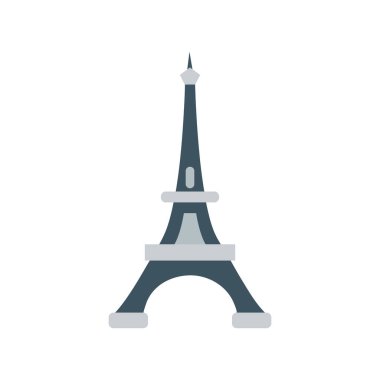 Eyfel Kulesi, Paris, Fransa, kule tamamen düzenlenebilir vektör simgeleri