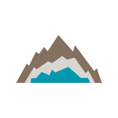 Vinson Massif, Antarktika, dağlar, Vinson Dağı tamamen düzenlenebilir vektör simgeleri