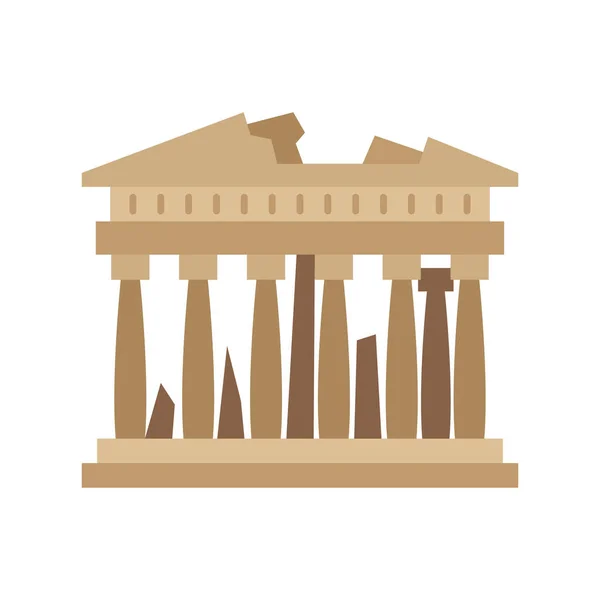 アクロポリス アテネ ギリシャ 記念碑完全に編集可能なベクトルアイコン — ストックベクタ