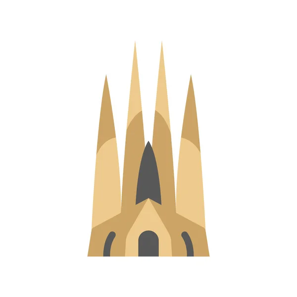 Sagrada Família Barcelona Espanha Catedral Ícones Vetoriais Totalmente Editáveis —  Vetores de Stock