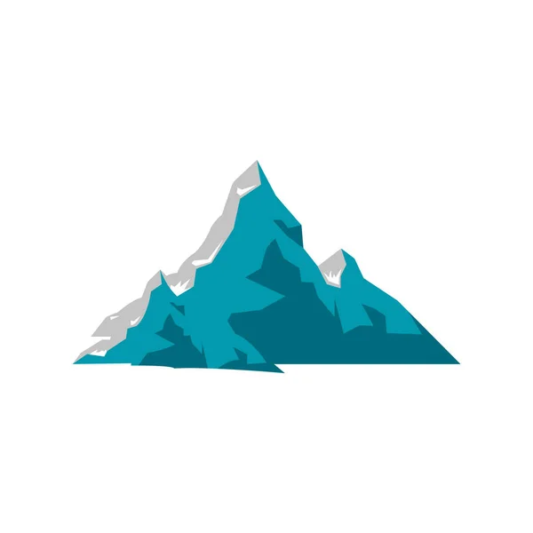 Monte Everest Frontera Del Tíbet Frontera Nepal Montañas Iconos Vectoriales — Vector de stock