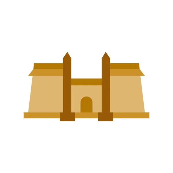 ルクソール神殿 エジプト 豪華な完全に編集可能なベクトルアイコン — ストックベクタ