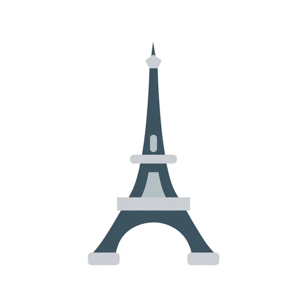 エッフェル塔 フランス タワー完全に編集可能なベクトルアイコン — ストックベクタ