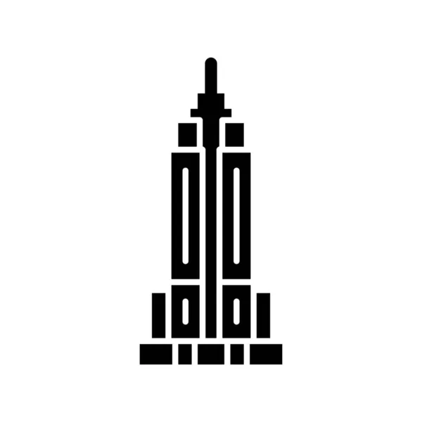Empire State Building New York Manhattan Torony Teljesen Szerkeszthető Vektor — Stock Vector
