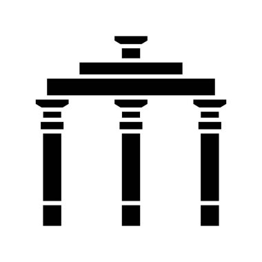 Pompeii, İtalya, volkan, eski binalar tamamen düzenlenebilir vektör simgeleri