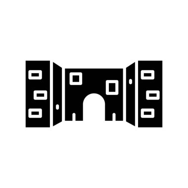 Şam kapısı, Kudüs, İsrail, Merhamet Kapısı tamamen düzenlenebilir vektör simgeleri