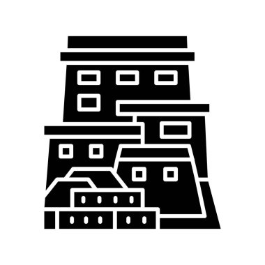 Potala Sarayı, Lhasa, Tibet, Çin tamamen düzenlenebilir vektör simgeleri