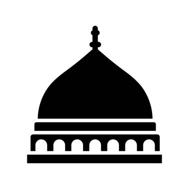 Peygamberler Camii, Medine, Suudi Arabistan, ünlü tamamen düzenlenebilir simgeler.