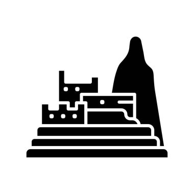 Machu Picchu, Cuzco, Peru, arkeolojik olarak tamamen düzenlenebilir vektör simgeleri