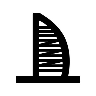 Burj al Arab, Hotel, Dubai, gökdelen tamamen düzenlenebilir vektör simgeleri