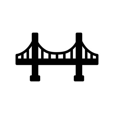 Golden Gate Köprüsü, San Francisco, California, tamamen düzenlenebilir vektör simgeleri