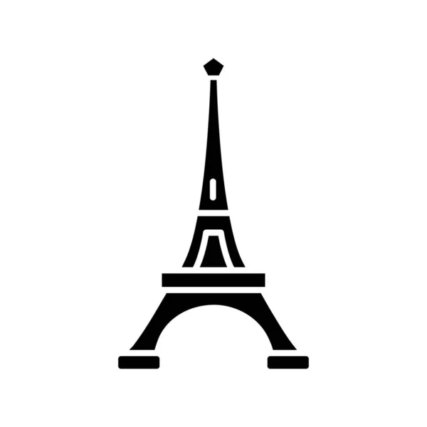 埃菲尔铁塔 法国巴黎 完全可编辑矢量图标塔 — 图库矢量图片