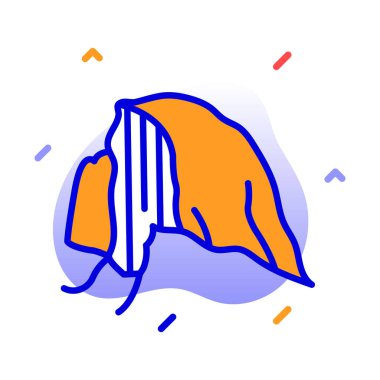 Half Dome, Yosemite Vadisi, California, Yosemite Ulusal Parkı tamamen düzenlenebilir vektör simgeleri