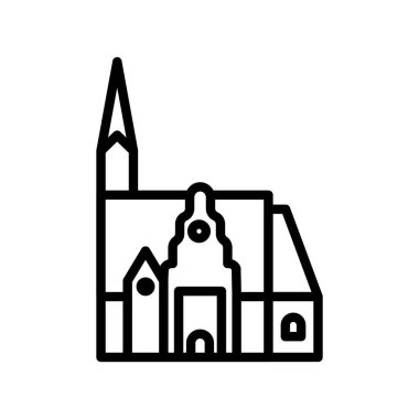 İsa Kilisesi, Windhoek, Namibya, kilise tamamen düzenlenebilir vektör simgeleri