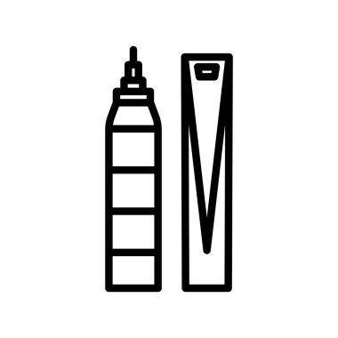 Jin Mao, SWFC, Şangay, Çin tamamen düzenlenebilir vektör simgeleri