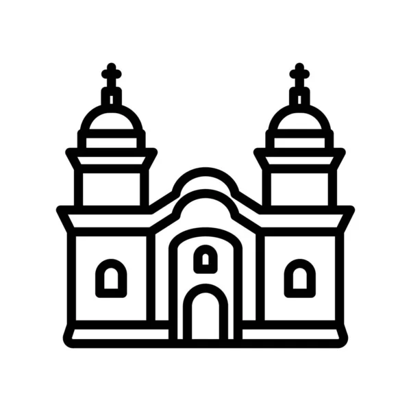 Cusco Peru Heiligtum Wahrzeichen Vollständig Editierbare Vektorsymbole — Stockvektor