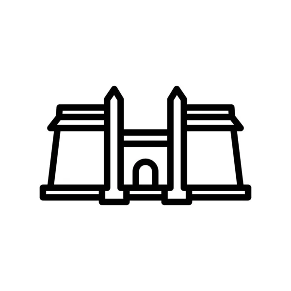 Luxor Templo Egipto Templo Luxor Iconos Vectoriales Totalmente Editable — Vector de stock