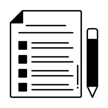 Kolayca düzenleyebilen ya da düzenleyebilen Yarı Glyph vektör simgesini kontrol et