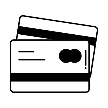 Plastik para Yarı Glyph vektör simgesi Kolayca değiştirebilir veya düzenleyebilir