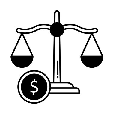 Kolayca düzenleyebilen ve düzenleyebilen Yarı Glyph vektör simgesini dengele