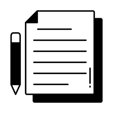 Kolayca değiştirebilen ya da düzenleyebilen İş Yarı Glyph vektör simgesi