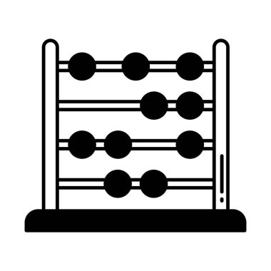 Kolayca değiştirebilen ya da düzenleyebilen Abaküs Yarı Glyph vektör simgesi