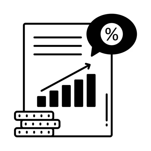 Verdienen Sie Die Hälfte Glyph Vektor Symbol Das Leicht Ändern — Stockvektor