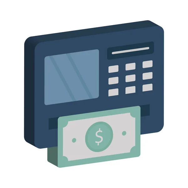 Atm Isometric Vector Isolated Icon Which Can Easily Modify Edit — Stock Vector