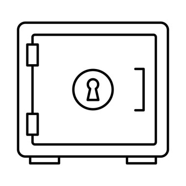 Para kasası çizgisi vektör simgesi kolayca düzenlenebilir veya değiştirilebilir