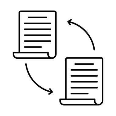 Kolayca düzenleyebilen ve düzenleyebilen dosya aktarımı vektör simgesi