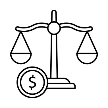 Kolayca düzenleyebilen ve düzenleyebilen Denge Satırı vektör simgesi