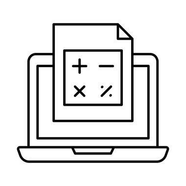 Kolayca düzenleyebilen ya da düzenleyebilen muhasebe satırı vektör simgesi