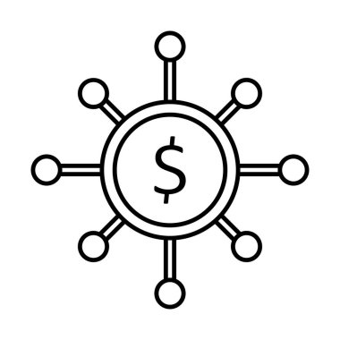 Dollar Satır vektör simgesi kolayca düzenlenebilir ya da değiştirilebilir