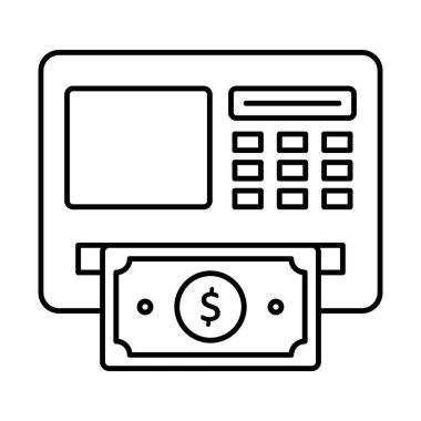Kolayca düzenleyebilen ve düzenleyebilen Atm Satır vektör simgesi