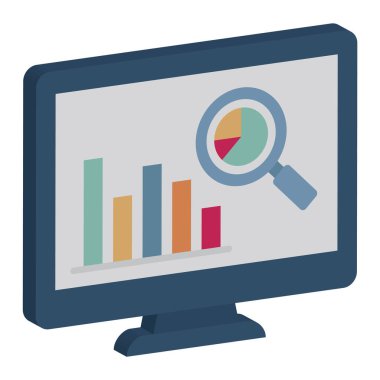 İş Bilgileri Veri Görselleştirme 3d vektör simgesi kolaylıkla düzenlenebilir ya da değiştirilebilir