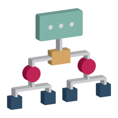 Ağ Kipi Veri Görselleştirme 3d vektör simgesi kolayca düzenlenebilir ya da düzenlenebilir