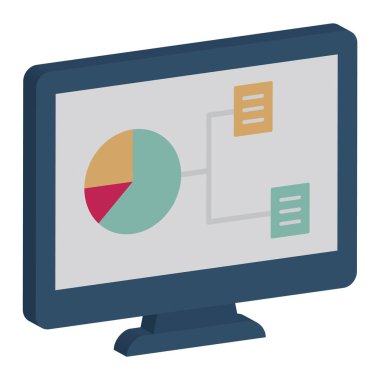  Analitik Veri Görselleştirme 3d vektör simgesi kolayca düzenleyebilir ya da değiştirebilir