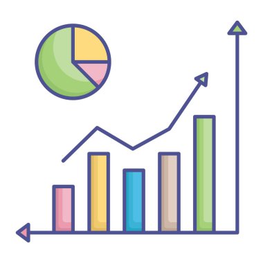 Kolayca değiştirebilen veya düzenleyebilen Çubuk Grafiği vektör simgesi doldur
