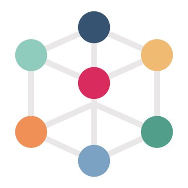 Kolayca düzenleyebilen ve düzenleyebilen Ağ Bağlantıları Düz vektör simgesi