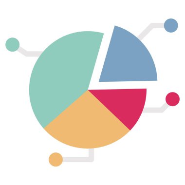 Kolayca düzenleyebilen veya düzenleyebilen Çember Çizelgesi Düz vektör simgesi