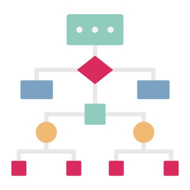 Kolayca değiştirebilen veya düzenleyebilen Ağ Modeli Düz vektör simgesi