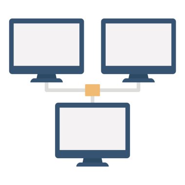 İstemci Sunucu Düz vektör simgesi kolayca düzenleyebilir ya da değiştirebilir