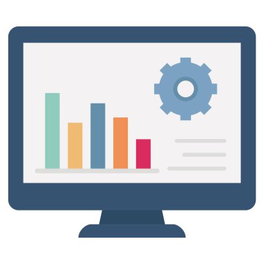 Kolayca değiştirebilen veya düzenleyebilen İş Performans Düz vektör simgesi