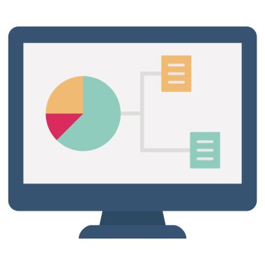 İş Araştırmaları Düz vektör simgesi Kolayca düzenleyebilen veya değiştirebilen