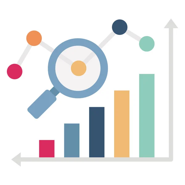 Business Performance Flat Vektor Ikon Som Enkelt Kan Ändra Eller — Stock vektor